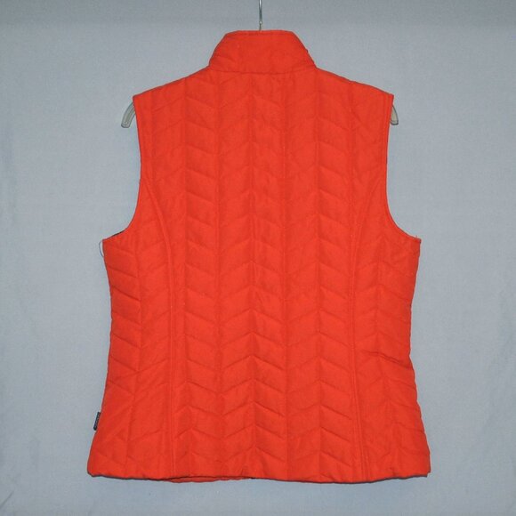 G. H. Bass Puffy Vest Women's Size Medium Orange & Blue - Picture 2 of 8